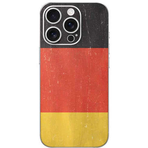 German Flag Distressed iPhone 16 Pro Skin